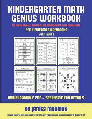 Preschool Workbooks (Kindergarten Math Genius) de James Manning