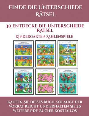 Kindergarten Zahlenspiele (Finde die Unterschiede Rätsel) de Jessica Windham