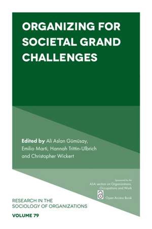 Organizing for Societal Grand Challenges de Ali Aslan Gümüsay