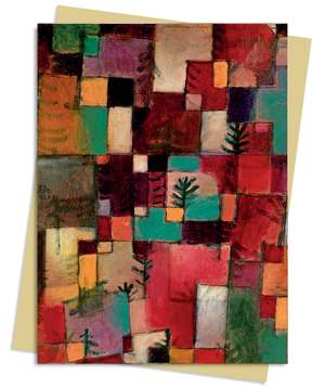 Paul Klee: Redgreen and Violet-Yellow Rythms Greeting Card Pack: Pack of 6 de Flame Tree Studio