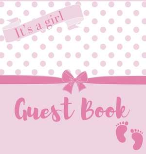 It's a girl, baby shower guest book (Hardback) de Lulu And Bell