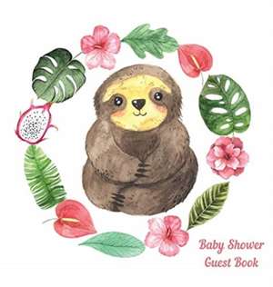 Sloth Baby Shower guest book de Lulu And Bell