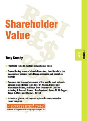 Shareholder Value – Finance 05.06 de T Grundy