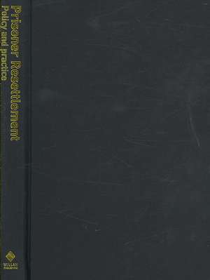 Prisoner Resettlement de Anthea Hucklesby