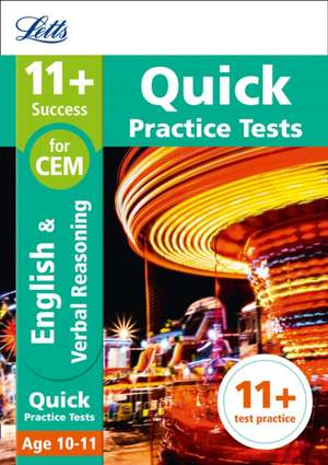 11+ Verbal Reasoning Quick Practice Tests Age 10-11 (Year 6) de Letts 11