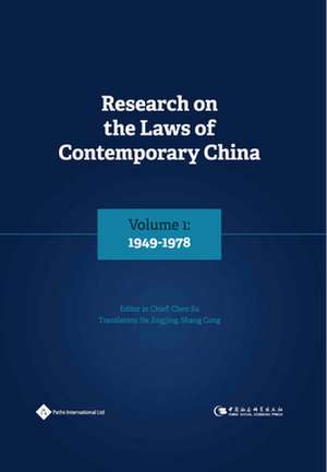 Research on the Laws of Contemporary China Volume 1 de Su Chen