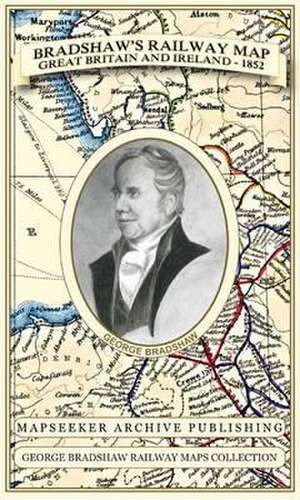 Bradshaw's Railway Map Great Britain and Ireland 1852 de George Bradshaw