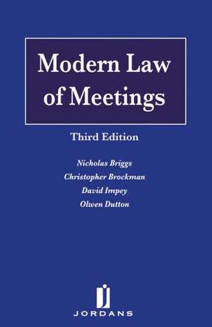 Modern Law of Meetings de Stephen Davies