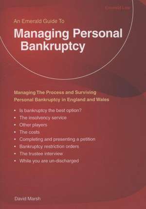 Managing Personal Bankruptcy: Managing the Process and Surviving Personal Bankruptcy in England and Wales de David Marsh