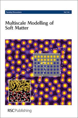 Multiscale Modelling of Soft Matter: Faraday Discussions No 144 de Royal Society of Chemistry