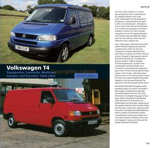 Volkswagen T4: Transporter, Caravelle, Multivan, Camper and EuroVan 1990-2003 de Richard Copping