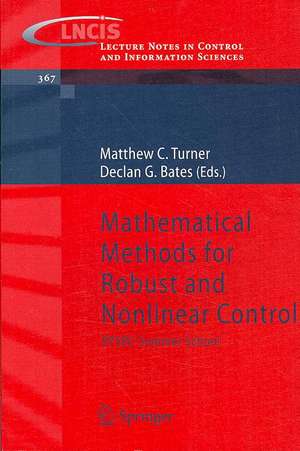 Mathematical Methods for Robust and Nonlinear Control: EPSRC Summer School de Matthew C. Turner