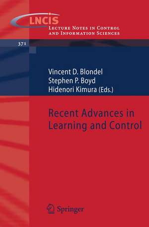 Recent Advances in Learning and Control de Vincent D. Blondel