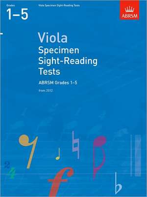 Viola Specimen Sight-Reading Tests, ABRSM Grades 1-5: from 2012