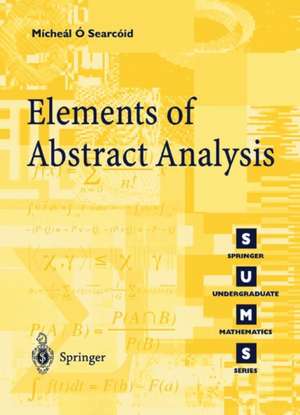 Elements of Abstract Analysis de Mícheál O'Searcoid