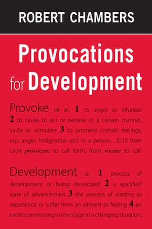 Provocations for Development de Robert Chambers