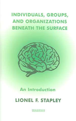 Individuals, Groups, and Organizations Beneath the Surface: An Introduction de Lionel F. Stapley