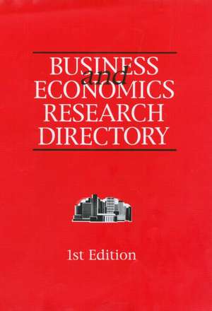 Business and Economics Research Directory de Europa Publications