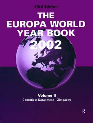 Europa World Year Bk 2002 V2 de Europa