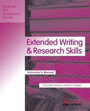 Extended Writing and Research Skills de JOAN MCCORMACK