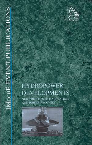Hydropower Developments de Imeche (Institution of Mechanical Engineers)