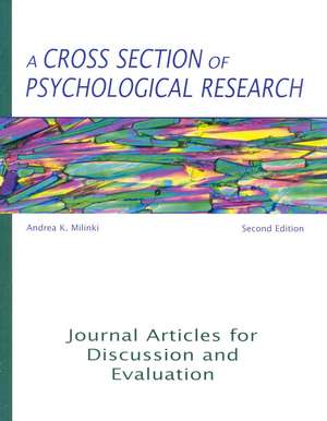 A Cross Section of Psychological Research: Journal Articles for Discussion and Evaluation de Andrea Milinki