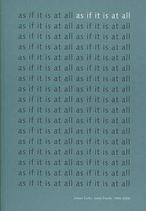 As If It Is at All de Simon Cutts