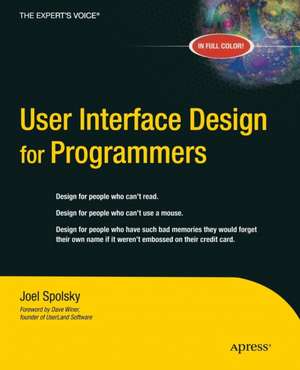 User Interface Design for Programmers de Avram Joel Spolsky