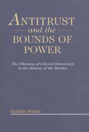 Antitrust and the Bounds of Power: The Dilemma of Liberal Democracy in the History of the Market de Giuliano Amato