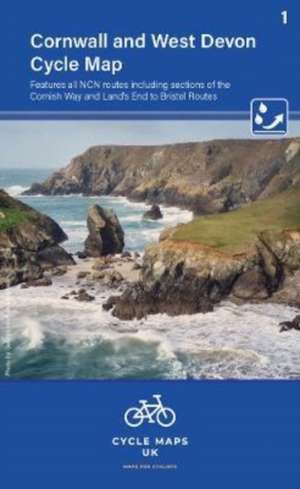 Cornwall & West Devon Cycle Map 1 de Cycle Maps UK