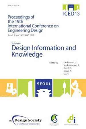 Proceedings of Iced13 Volume 6 de Yong Se Kim