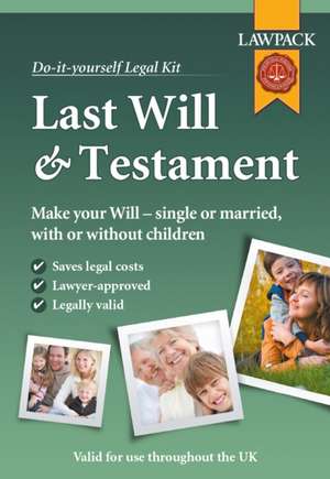 Last Will & Testament Kit (Do It Yourself Kit)