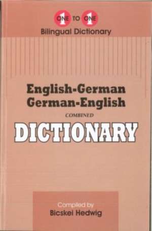 English-German & German-English One-to-One Dictionary de Berthold Hedwig