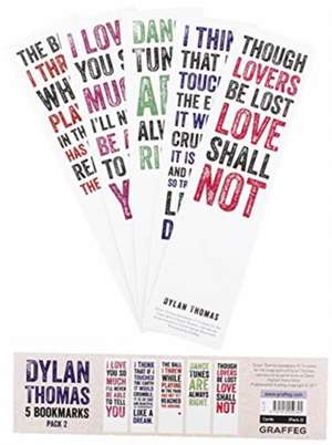 Dylan Thomas Bookmarks - Pack 2 de Graffeg