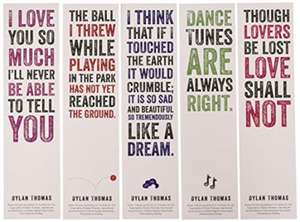 Thomas, D: Dylan Thomas Bookmarks - Pack 1 de Dylan Thomas