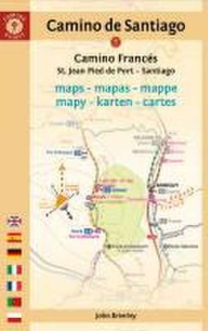 Camino de Santiago Maps (Camino Francés) de John Brierley