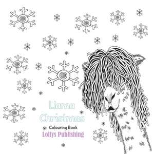 Llama Christmas Colouring Book de Lollys Publishing