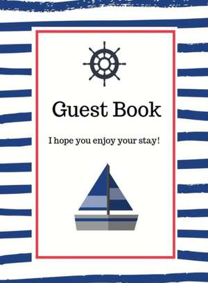 Nautical Guest Book Hardcover de Lulu And Bell