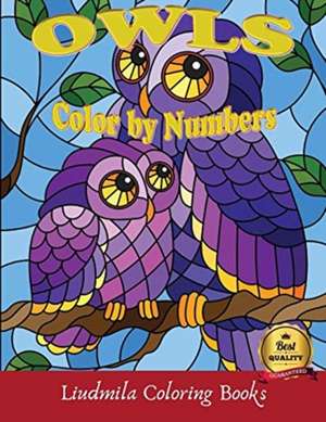 Owls Color by numbers de Liudmila Coloring Books