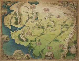 The One Ring: Map of Eriador 1000 Piece Jigsaw Puzzle de Francesco Mattioli