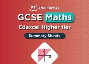 SnapRevise GCSE Edexcel Maths Higher Summary Sheets de SnapRevise