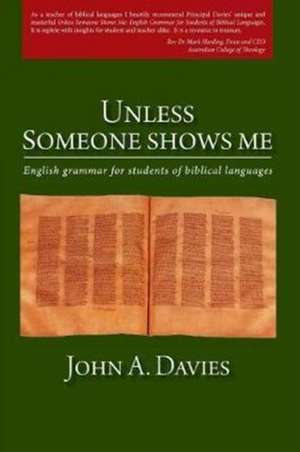 Unless someone shows me de John A. Davies