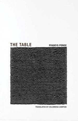 The Table de Francis Ponge