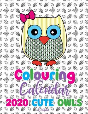 Colouring Calendar 2020 Cute Owls (UK Edition) de Gumdrop Press