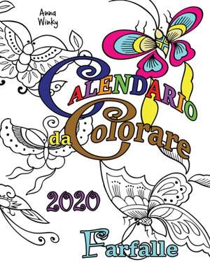 Calendario da Colorare 2020 Farfalle de Anna Winky