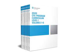 CFA Program Curriculum 2020 Level I Volumes 1–6 Box Set de CFA Institute