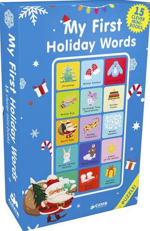 My First Holiday Words: 9 Mini Board Book Box Set de Clever Publishing