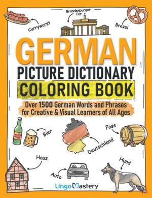 German Picture Dictionary Coloring Book de Lingo Mastery