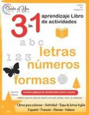 3 in 1 Learning Activity Book - Letters, Numbers and Shapes Ages 2-5, Grade Kindergarten -1st de Shades Of You Toy Store