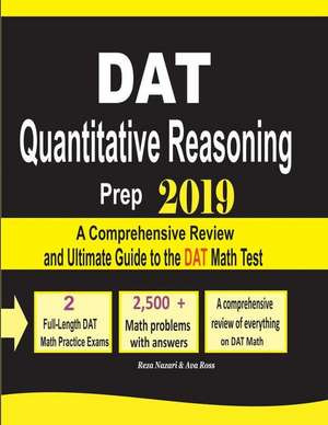 DAT Quantitative Reasoning Prep 2019 de Reza Nazari